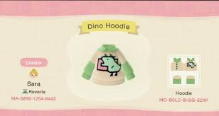 Acnh Dino Hoodie Animal Crossing Animal Crossing Guide Animals
