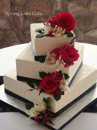 Floral Cascade Wedding Cake Wedding Cake Fresh Flowers Floral Wedding Cakes Square Wedding Cakes