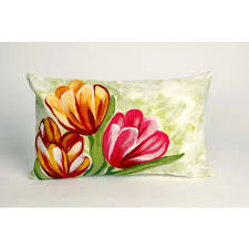 Botanically speaking, the tulip is a perennial plant, having successfully adapted to the extreme climate of its native central asia. Trans Ocean Liora Manne Visions Iii Tulips Indoor Outdoor Pillow Red 12 X20