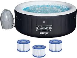 The controls will be reset. Amazon Com Coleman 13804 Bw Saluspa 4 Person Portable Inflatable Outdoor Round Hot Tub Spa With 60 Air Jets Tub Cover Pump Chemical Floater And 3 Type Vi Replacement Filter Cartridges Black Patio
