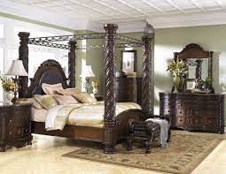 Traditional bedroom sets are sets of furniture that have everything that you need to decorate your bedroom beautifully. North Shore Poster Canopy Bedroom Set From Ashley B553 Coleman Furniture