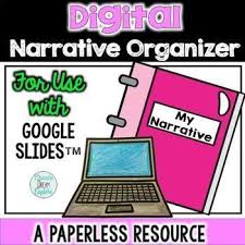 Digital Narrative Writing Organizer For Use With Google Slides Perfect For Digital Classroom Readers Notebook Narrative Writing Organizer Writing Organization