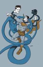 Superman Vs Mr Fantastic By Ramon Villalobos Comic Books Art Comic Art Mister Fantastic