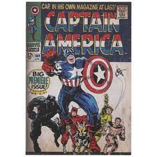 Captain America Comic Wood Wall Decor Hobby Lobby 1633221 In 2021 Captain America Comic Captain America Comic Cover Marvel Comics Vintage