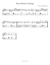 Antique french opaline barrel & cups, horse drawn carriage 9 long, palais royal. Horse Drawn Carriage Sheet Music For Piano Solo Musescore Com