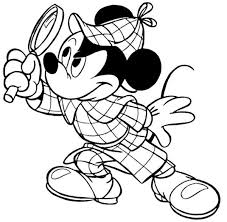 Mickey Mouse Detective Coloring Page Coloring Pages Disney Coloring Pages Coloring For Kids