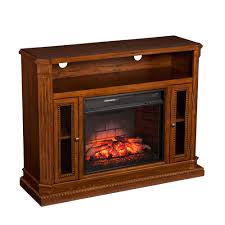 It is made of sturdy material and finished with white faux stone to give it a. Southern Enterprises Amsterdam 47 25 In Freestanding Media Infrared Electric Fireplace Tv Stand In Rich Oak Hd90695 The Home Depot Electric Fireplace Tv Stand Fireplace Tv Stand Electric Fireplace