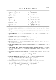 Distributing my calculus cheat sheets. Exam 2 Cheat Sheet Printable Pdf Download