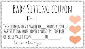 In order to make this gift, simply create your own gift certificate using our gift certificate online editor. Free Babysitting Coupon Template Babysitting Coupon Coupon Template Gift Certificate Template Word