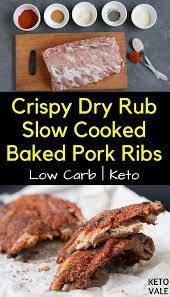 Keto Oven Baked Baby Back Pork Ribs Low Carb Recipe Recipe Baked Pork Ribs Baked Pork Slow Cooked Ribs
