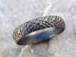 Dragon Scale Ring Silver Feather Ring Medieval Wedding Band Etsy Feather Ring Silver Black Sterling Silver Ring Snake Skin Ring