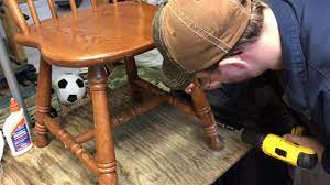 If you spray lacquer or shellac in humid conditions, water gets trapped inside the finish when the solvent. Fixing A Wooden Kitchen Chair With Loose Legs And Spindles Youtube
