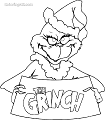 He hates holidays, goodness and joy, so he decides to steal christmas and ruin everyone's mood. The Grinch Coloring Page Coloringall