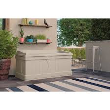 Maybe you would like to learn more about one of these? Suncast 54 05 In L X 9 925 In 99 Gallon Taupe Plastic Deck Box Lowes Com Patio Storage Box Patio Storage Deck Box