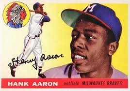 April 23, 1954 Henry Aaron playing for the Milwaukee Braves hits the first  of 755 career home runs off Cardinals pitcher Vic Raschi in the top of the  6th inning at Sportman's