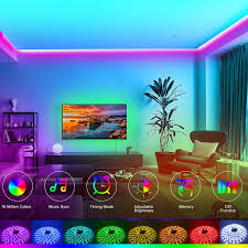Tjoy led strip lights with 44 key remote 25 ft, multi color rgb smd5050 led lights ,12 volt color changing led light strip for bedroom,room, tv,diy decor(44 key remote control +25ft x1+indoor only) 4.5 out of 5 stars 2,402 Buy Hrdj Led Strip Lights 65 6ft Music Sync Color Changing Led Lights For Bedroom 5050 Smd Rgb Led Light Strips With Remote App Control Led Lights For Room Party Online In Kazakhstan
