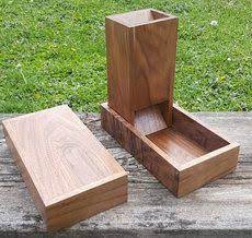 Solid Black Walnut Dice Tower Dice Tower Model Train Table Woodworking