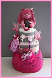 Cadeau Original Naissance Bapteme Gateau De Couches Fille Decoration Pour Enfants Par Les Cho Gateau De Couches Fille Gateau De Couches Decoration Naissance