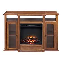 Glenville media console fireplace tv stand by home decorators collection. Good Gracious Electric Fireplace Tv Stand Fit Up To 55 Flat Screen Tv With Two Cabinet And Three Open Shelves Entertainment Center For Living Room Cherry Pricepulse