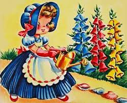 How Does Your Garden Grow Vintage Illustration Clip Art Vintage Vintage Cards