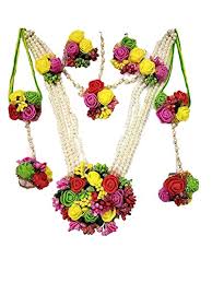Our wide selection is elegible for free shipping and free returns. Buy Quvyarts Yellow Gota Patti Flower Jewellery Set For Women For Haldi Baby Shower And Mehndi At Amazon In