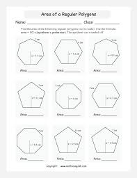 Area Of Regular Polygon Worksheet In 2020 Regular Polygon Worksheets Worksheet Template