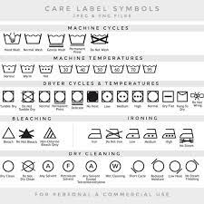 Care Label Clip Art Laundry Symbols Clipart Textile Care Etsy Laundry Symbols Care Label Symbols Laundry Care Symbols