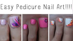 Nail art for toes is growing up, day by day, which offers a wide range of designs. Easy Pedicure Nail Art Three Cute Designs Youtube