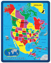 Amazon.com: Continente Puzzle - América del Norte (55 piezas) : Juguetes y  Juegos