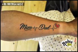 Mom Dad Tattoo Momdadtattoo Done In Ahmedabad India Mom Tattoos Dad Tattoos Mom Tattoo Designs