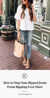 What is the best way to distress jeans? How To Stop Your Ripped Jeans From Ripping Even More The Everygirl