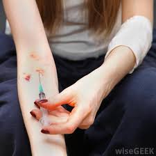 Image result for addict using needle