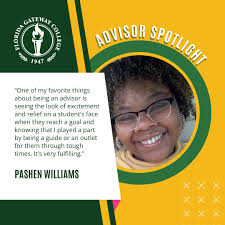 🌟 Advisor Spotlight: Pashen Williams 🌟 Meet Pashen Williams, a dedicated  member of FGC's Academic Advising team! 🎉 Pashen started her journey right  here at FGC, earning her AA degree before transferring