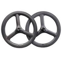 20 inch 451 Rim Brake Tri-spokes Carbon Wheels for Folding Bike - Front and  Rear: 9 x 100/10 x 130mm