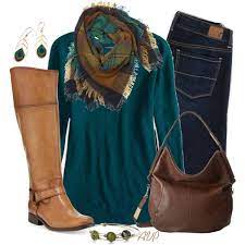 Sweater Scarf And Boots Peacock For Fall Winter Fashion Fashion Cute Outfits