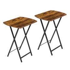 Add a rustic and functional touch to youradd a rustic and functional touch to your home with a natural bark edged serving tray showcasing an organic look and feel. Amazon Com Hoobro Folding Table Tv Trays Set Of 2 Foldable Snack Tray Table Tv Tables Curved Desktop Laptop Table For Small Space In Living Room Bedroom Outdoors Easy Assembly Rustic Brown Bf17bzp201