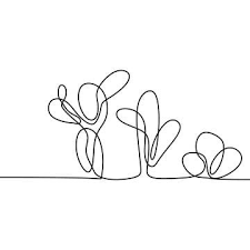 Cactus Continuous Line Drawing Vector Pot Minimalistic Design Png And Vector With Transparent Background For Free Download Continuous Line Drawing Line Drawing Cactus Vector