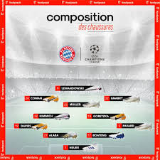 Voici les compositions officielles du quart de finale retour de la ligue des champions entre le psg et le bayern munich, qui se disputera ce mardi soir sur la pelouse du parc des princes (21 heures). La Composition En Chaussures De Psg Bayern Footpack