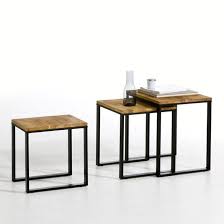Hiba Nest Of 3 Tables La Redoute Interieurs Price Reviews And Rating Delivery Hiba Nest Of 3 Tables Coffee Table Coffee Table Wood Nesting Coffee Tables