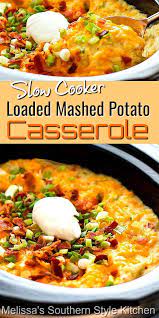 Slow Cooker Loaded Mashed Potato Casserole Loaded Mashed Potato Casserole Loaded Mashed Potatoes Potatoe Casserole Recipes