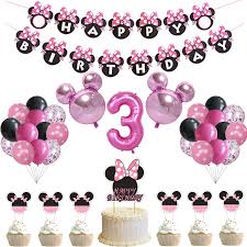 This fantastic madagascar themed first birthday party was submitted by daphne seow of parteeboo. 49 Pcs Minnie Party Decorations Supplies For 2nd Baby Girl Minnie Theme Birthday Party Decorations Supplies For Kids 2nd Balloons Toys Games General Logistic Ba