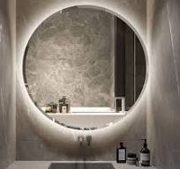 Round LED Bathroom Mirror Illuminated Anti Fog LED Light ...