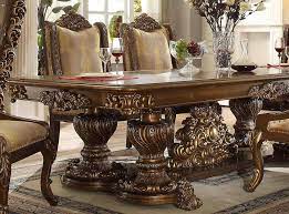 Order) cn hangzhou prime home co., ltd. Buy Homey Design Hd 8011 Dining Table In Walnut Gold Finish Wood Online