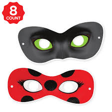 Made of card stock and printed on both sides. Miraculous Ladybug Mask Cutouts 8 Pk Party Supplies Canada Open A Party