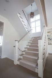 White Oak Staircase The Staircase Railings Were Stained To Match The Stairway White Oak Treads Whiteoakstai Modern Stairs Staircase Remodel Staircase Railings