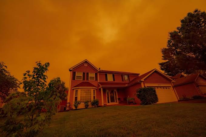 Post-storm sky over northern Illinois, June 2026, AI generated