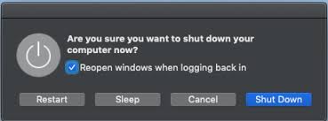 When my laptop restarts, all files in my computer are deleted and the keep restarted when installing updates.: Shutdown Prompt Keeps Popping Up Ask Different