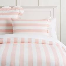Black And White Striped Sheet Set Twin The Emily Amp Meritt Pajama Stripe Duvet Cover Sham Pbteen Striped Duvet Covers Striped Duvet Pink Duvet Cover