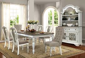 4.0 out of 5 stars. Cottage Distressed Whitewash Dining Room Set 8 Pcs W Buffet Mcferran D738 D738 Set 8