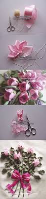 دورة متكاملة لعمل جميع أنواع الورد بشرائط الساتان الخطوات بالصور موقع كماجه kmajeh in 2020 fabric flowers diy ribbon flower tutorial ribbon embroidery tutorial